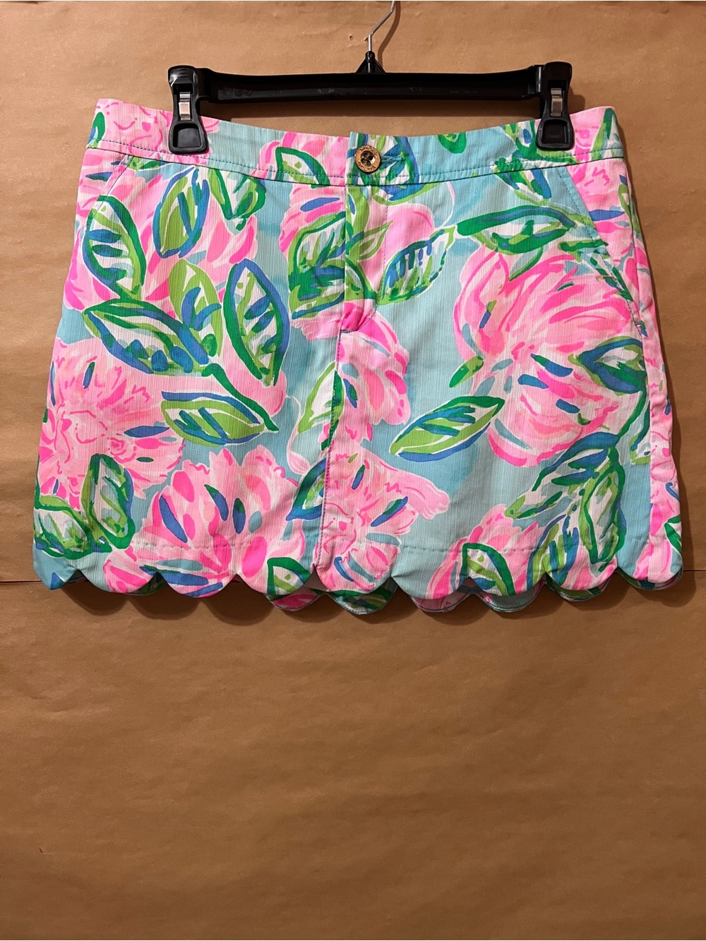 Lilly Pulitzer | Colette Skort Totally Blossom Mini Skirt Scalloped Size 6